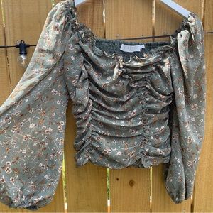 ASTR the Label Ruffle Square Neck Top